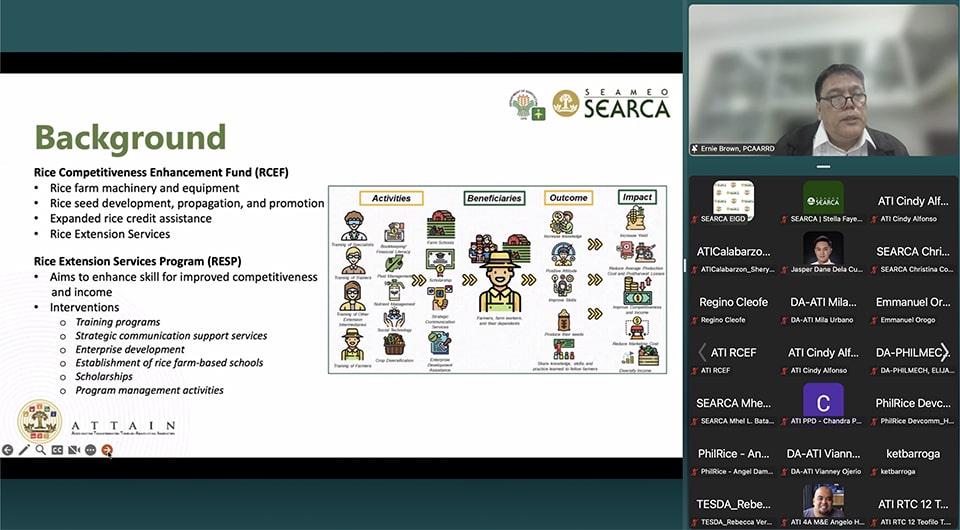 SEARCA, DA-ATI launch RCEF-RESP evaluation to gauge farmer gains